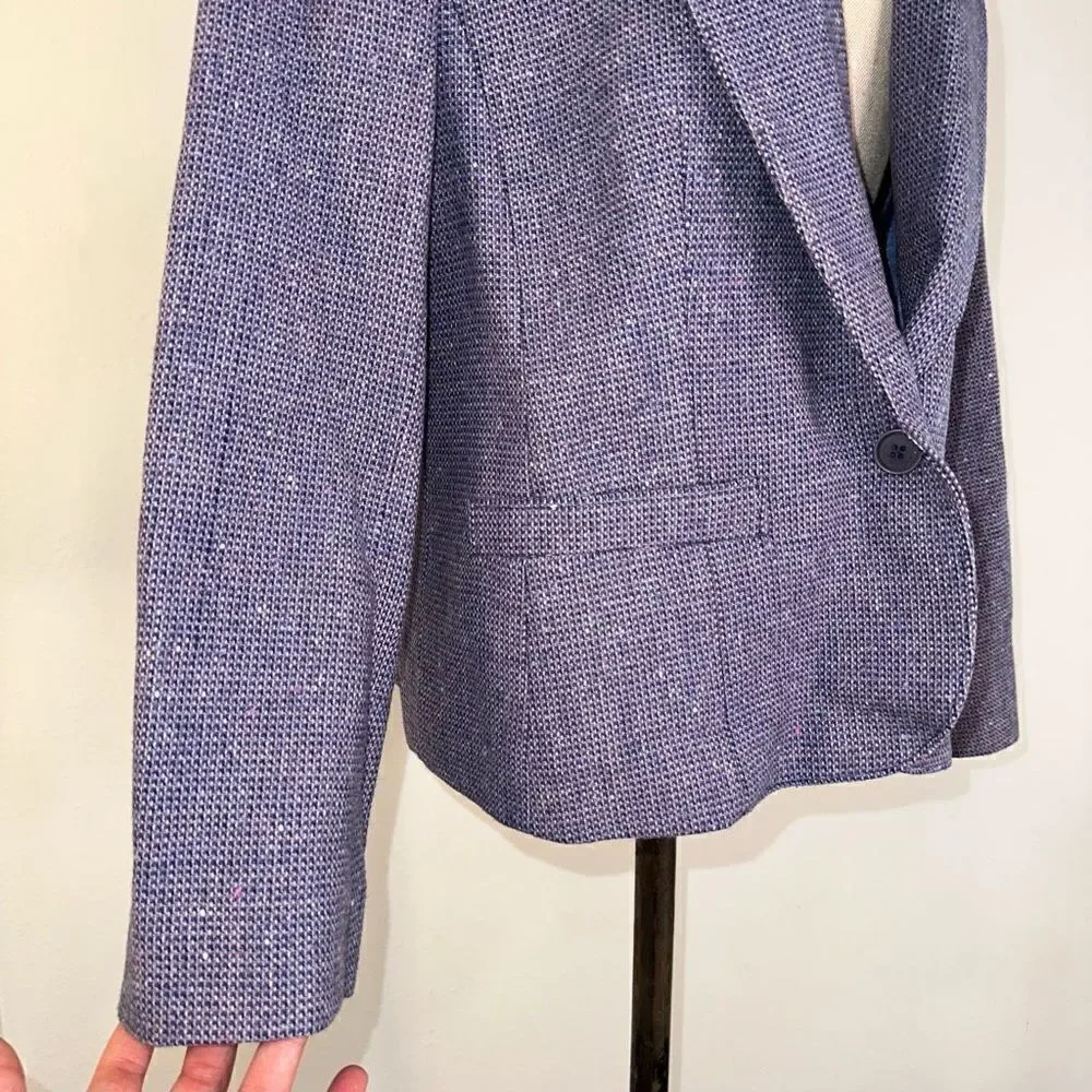 Vintage‎ Pendleton Purple Wool Tweed Blazer Womens Pastel Preppy Career